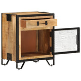 Bedside Cabinet 43x30x51 cm Solid Rough Mango Wood 285892
