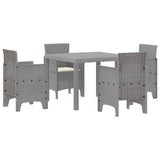 Garden Dining Set 5 pcs Light Grey Polypropylene 3378551