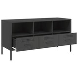 TV Cabinet Black 100.5x39x50.5 cm Steel 843036