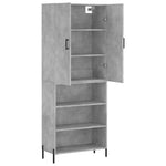 Highboard Concrete Grey 69.5x34x180 cm Engineered Wood 3196079