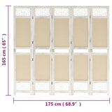 5-Panel Room Divider Cream 175x165 cm Fabric 338560