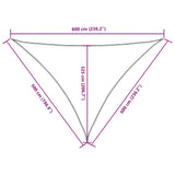135676 Sunshade Sail Oxford Fabric Triangular 5x6x6 m Red