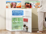 88L Under Counter Fridge Freezer, Small Refrigerator with 5-Setting, 3 Star Freezer Rating, White T3398P425412