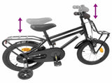 Kids Bike 16 Inches for 4-6 Years Old Black 42009279