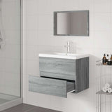 Bathroom Furniture Set Grey Sonoma Engineered Wood 3152874
