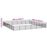 Dog Kennel Black 36 m Steel 3082169