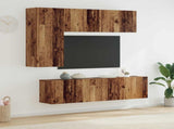 TV Wall Unit Wall-mounted 5 pcs Old Wood Engineered Wood 3402770