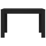 ZNTS Dining Table Black 120x60x76 cm Engineered Wood 800433