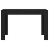 ZNTS Dining Table Black 120x60x76 cm Engineered Wood 800433