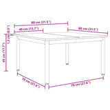 Coffee Table Artisian Oak 80 x 80 x 45 cm Engineered Wood 892583