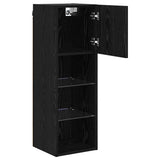 Wall-mounted TV Cabinets 2 pcs Black Oak 30.5 x 30 x 90 cm 882953