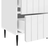 Bedside Cabinet High Gloss White 43 x 34.5 x 49.5 cm 894303