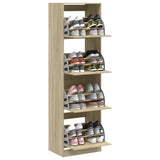 Shoe Cabinet with 4 Flip-Drawers Sonoma Oak 60x42x204 cm 3214394