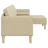 Sofa Set with Cushion Cream 173 x 131 x 67 cm Polyester 42001919