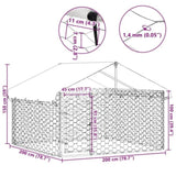 Outdoor Dog Kennel with Roof 200x200x150 cm 171498