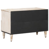 TV Cabinet White 70 x 33.5 x 46 cm Solid Mango Wood 4018369
