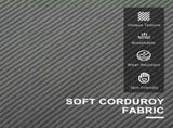 Small Two-Seater Corduroy Sofa - Grey T3398P330361