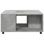 ZNTS Coffee Table Concrete Grey 80x80x40 cm Engineered Wood 853176