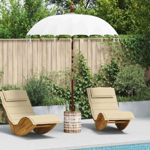 Balinese Parasol Cream 180-190 cm Cotton, solid wood 3356881