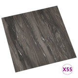 Self-adhesive Flooring Planks 55 pcs PVC 5.11 m Dark Grey 324665