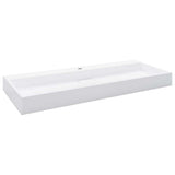 Wash Basin 120x46x11 cm Mineral Cast/Marble Cast White 144067