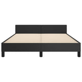 Bed Frame without Mattress Black 135x190cm Double Faux Leather 349898