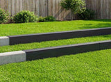 Garden Cover Profile 10 pcs 100 x 15 x 15 cm Steel Black 8012963