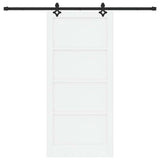 Sliding Door ORKDAL White 93 x 202 cm Solid Pine Wood 3333655