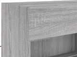 6 Piece TV Wall Cabinet Set with LED Lights Grey Sonoma 3216802