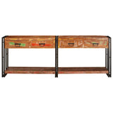 Console Tables with Drawer 2 pcs Multicolour Solid Reclaim wood 3324228