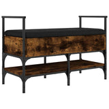 Shoe Bench Smoked Oak 85.5x42x57.5 cm Engineered Wood 835231