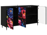 Sideboard KIEL Black Oak 102 x 33 x 76 cm Engineered Wood 8006983