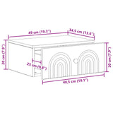 Wall-Mounted Bedside Cabinet 2 pcs White 49 x 34.5 x 20 cm 898106
