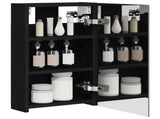 Bathroom Mirror Cabinet Black Oak 30 x 10.5 x 50 cm 889008