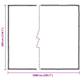 Clear Tarpaulin with Eyelets 3x10 m Polyethylene 4018560