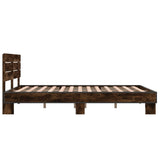 Bed Frame without Mattress Smoked Oak 140x200 cm 3280149