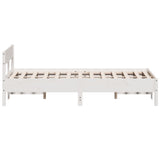 Bed Frame without Mattress White 140x190 cm Solid Wood Pine 842767