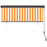 Roller Blind White and Orange 180 x 250 cm Fabric and Aluminum 362083