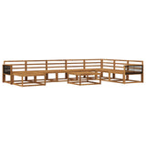 Outdoor Sofa Set 9 pcs Natural Solid Acacia Wood 3382822