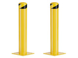 Parking Bollard Post, 48inch Bollards Steel, 4.5 Inch Diameter Bollard Covers, Yellow Powder Coated 91065186