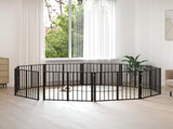 Dog Gate 10 pcs Black 80 x 60 cm Galvanised Steel 892013