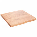 Table Top Light Brown 60x60x cm Treated Solid Wood Oak 3156351
