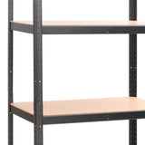 5-Layer Heavy-duty Shelves 2 pcs Grey Steel&Engineered Wood 3154204