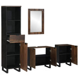 Bathroom Furniture Set with Drawer 4 pcs White 38 x 33 x 160 cm 3310056