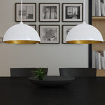 Ceiling Lamp 2 pcs Height-adjustable Semi-spherical White 241114
