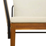 Garden Chair with Cushions Solid Acacia Wood & Rope Natural 42022079