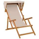 Deck Chair 2 pcs 3 Position Solid Eucalyptus Wood Beige 3407814