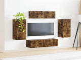 TV Cabinet Set 4 pcs Smoked Oak Engineered Wood 3409164