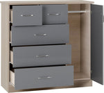 ZNTS Nevada 5 Drawer Low Wardrobe 100-101-103