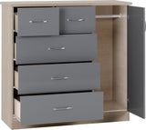 ZNTS Nevada 5 Drawer Low Wardrobe 100-101-103